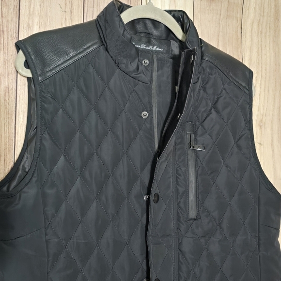 Fried Denim Men’s Quilted Black Zip/Snap Up Vest Size Medium - Picture 5 of 13